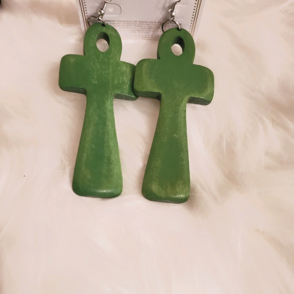 Your Favorite Wooden Ankh Earrings